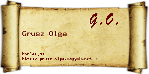 Grusz Olga névjegykártya